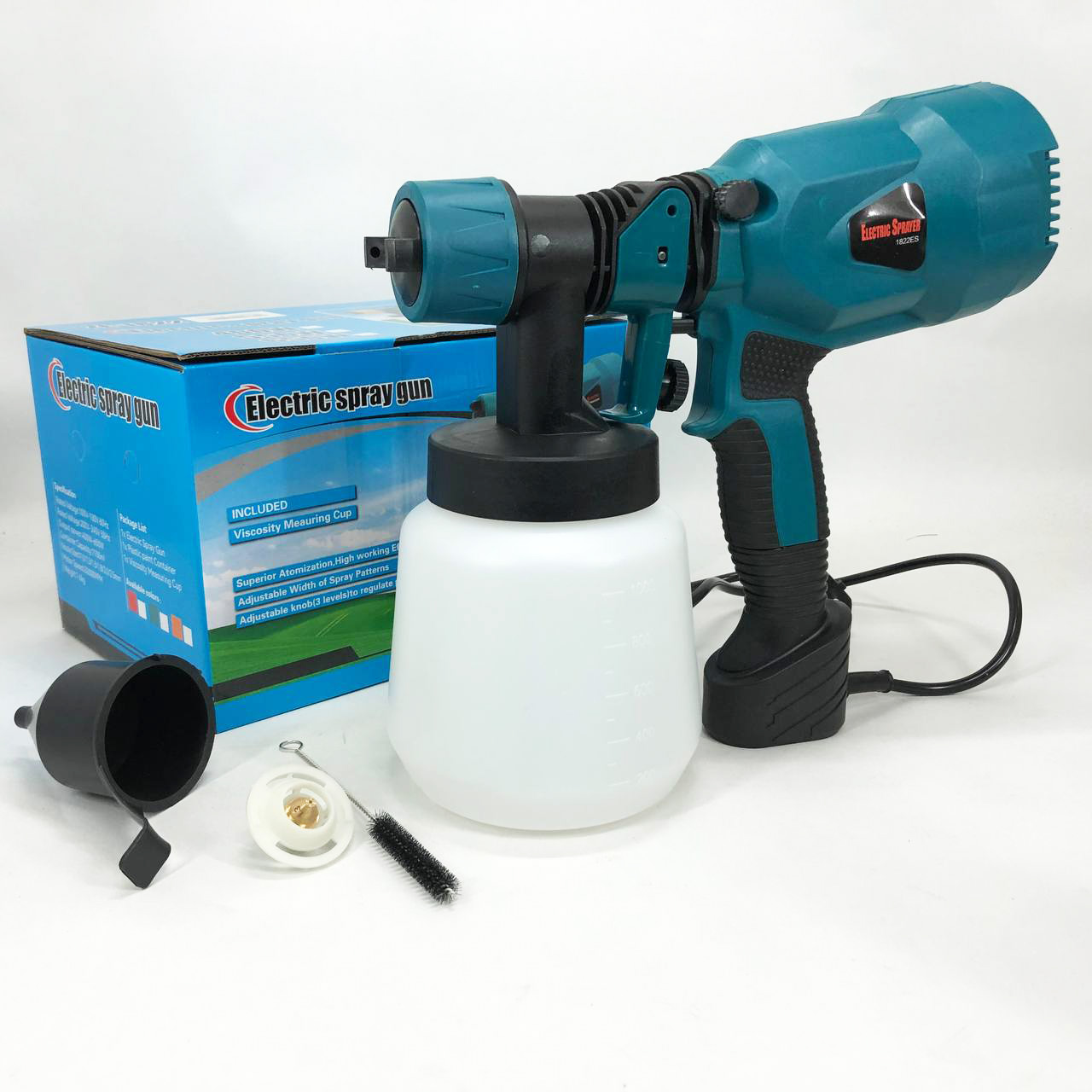 Краскопульт портативный, электрический, краскораспылитель с регулировкой ширины распыления