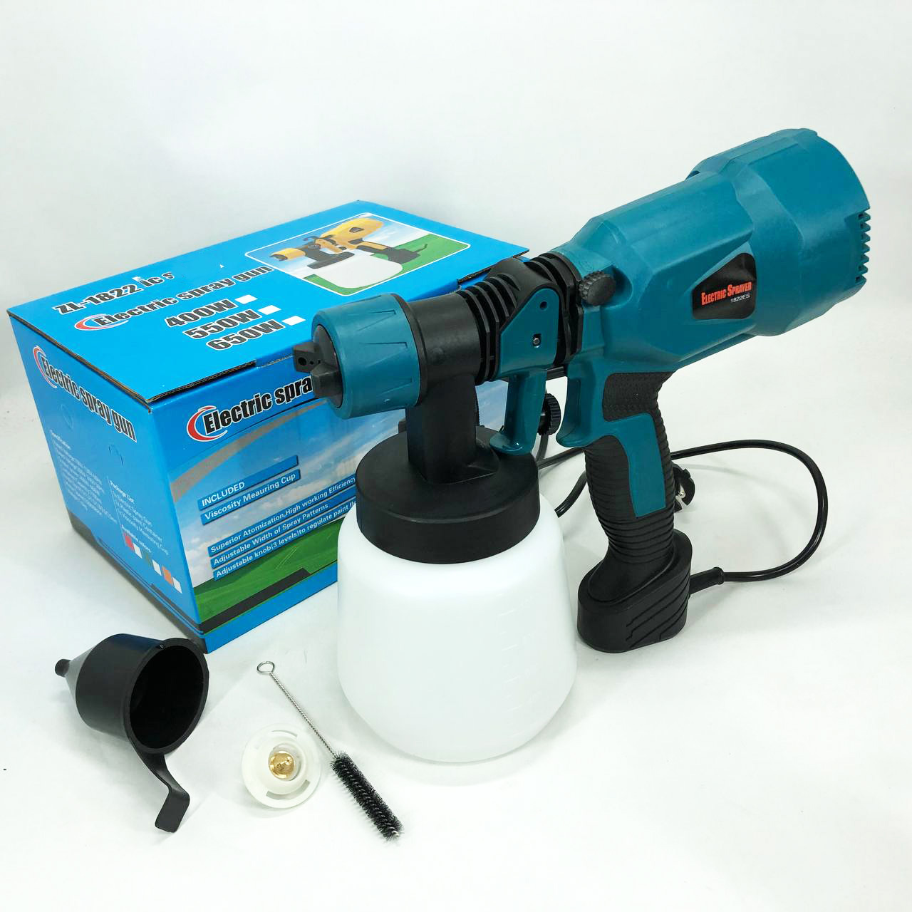 Краскопульт портативный, электрический, краскораспылитель с регулировкой ширины распыления