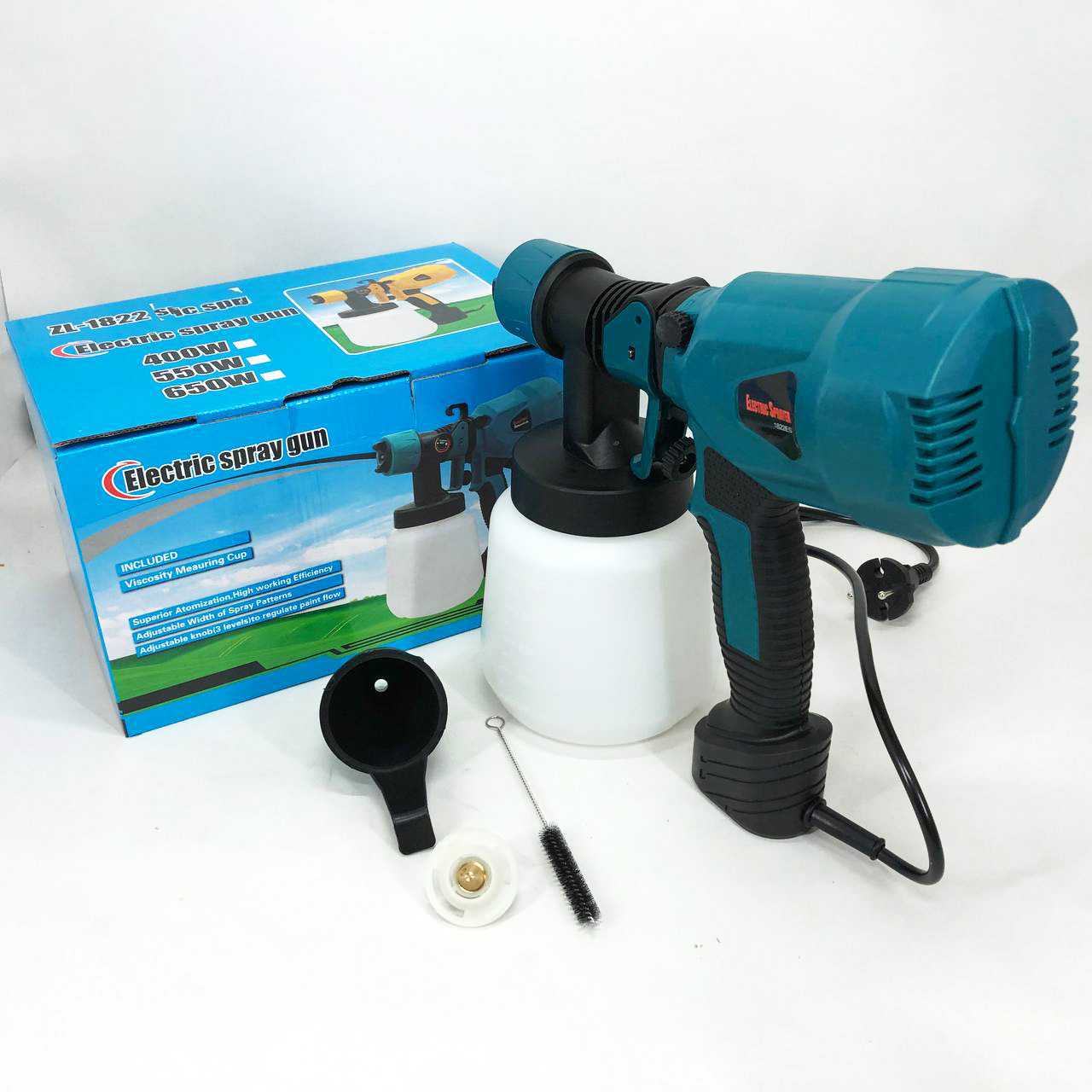 Краскопульт портативный, электрический, краскораспылитель с регулировкой ширины распыления