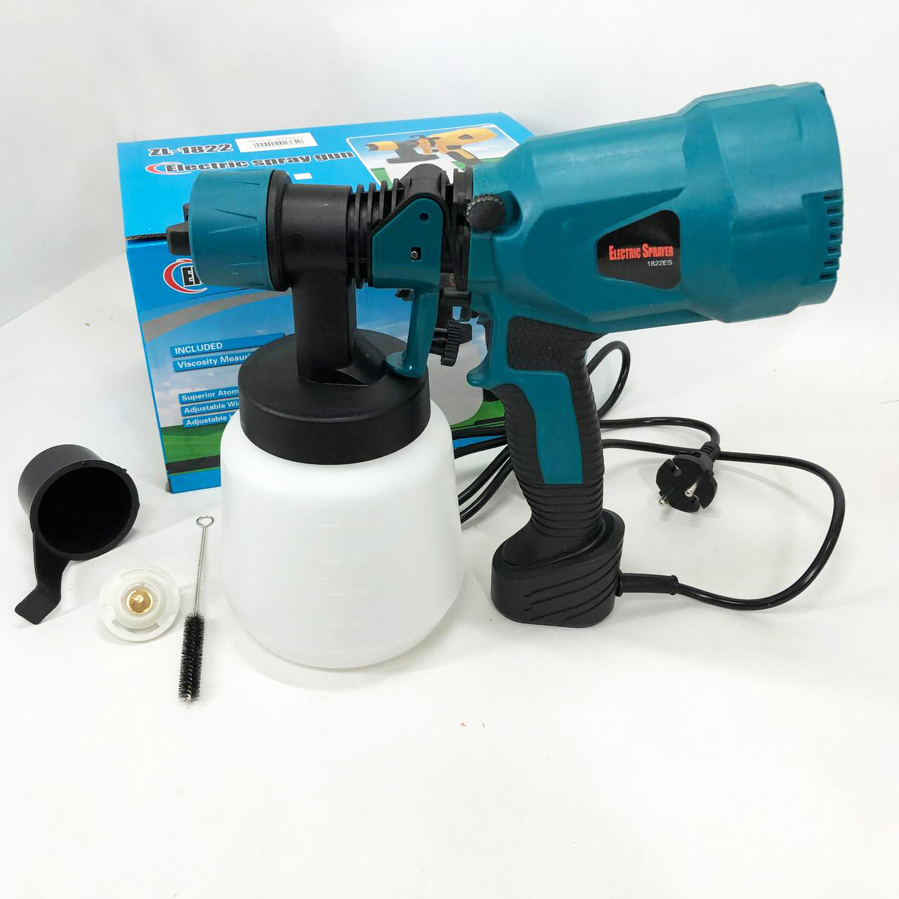 Краскопульт портативный, электрический, краскораспылитель с регулировкой ширины распыления