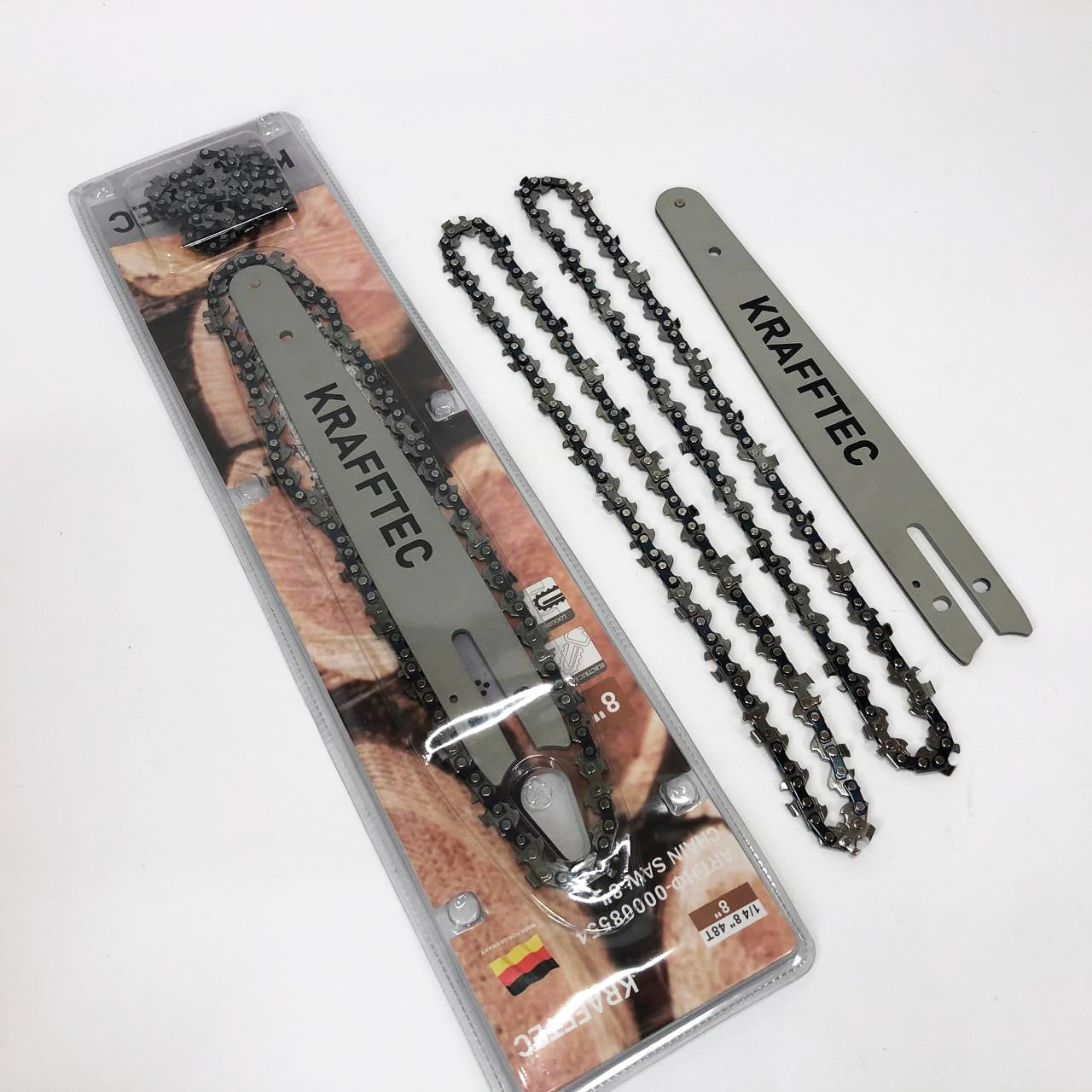 Комплект шина 40 см + 2 цепи 16 дюймов 64 звена для бензопилы, высокая износостойкость и быстрота резки