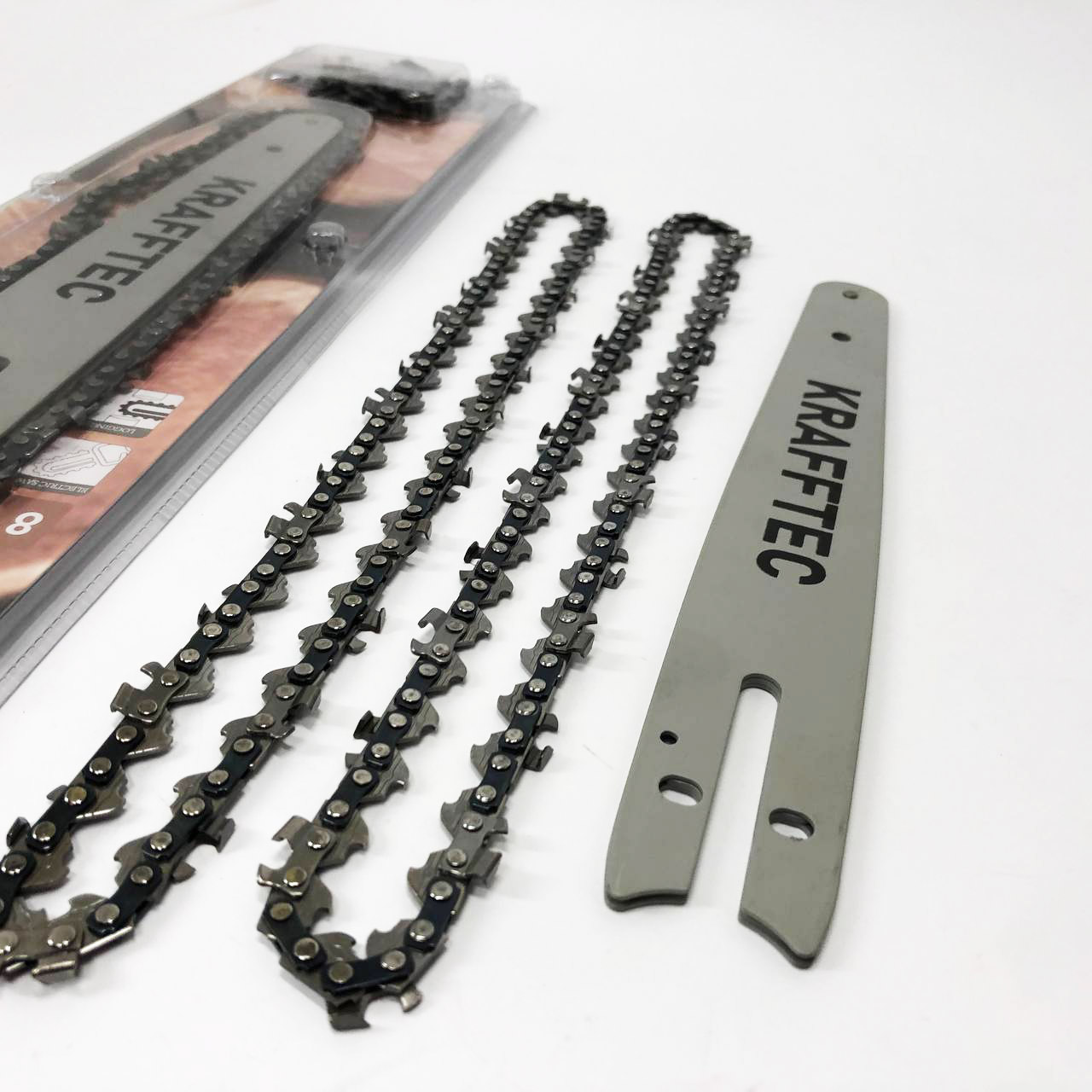 Комплект шина 45 см + 2 цепи 18 дюймов 72 звена для бензопилы, из прочной стали для долговечности и надежности
