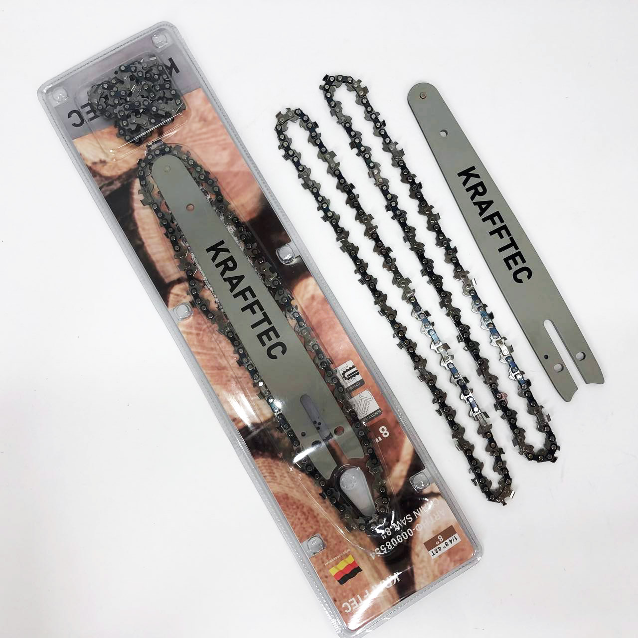 Комплект шина 45 см + 2 цепи 18 дюймов 72 звена для бензопилы, из прочной стали для долговечности и надежности