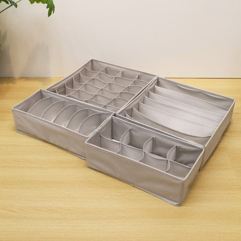 Комплект органайзеров 4 шт для хранения вещей и белья