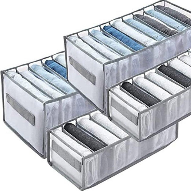 Комплект органайзеров 4 шт для хранения вещей и белья