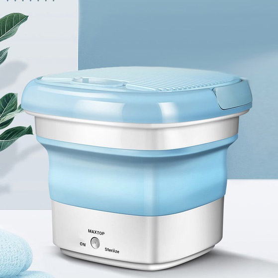 Складная стиральная машина MAXTOP silicon washing machine, Портативная стиральная машина. Цвет: голубой