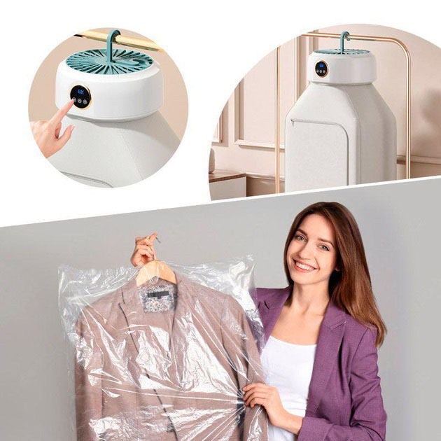 Сушилка электрическая, для одежды подвесная складная с таймером и чехлом