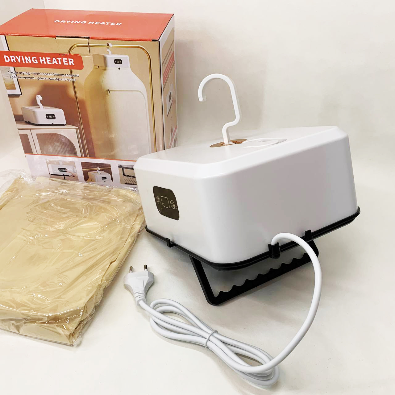 Сушилка электрическая, для одежды подвесная складная с таймером и чехлом