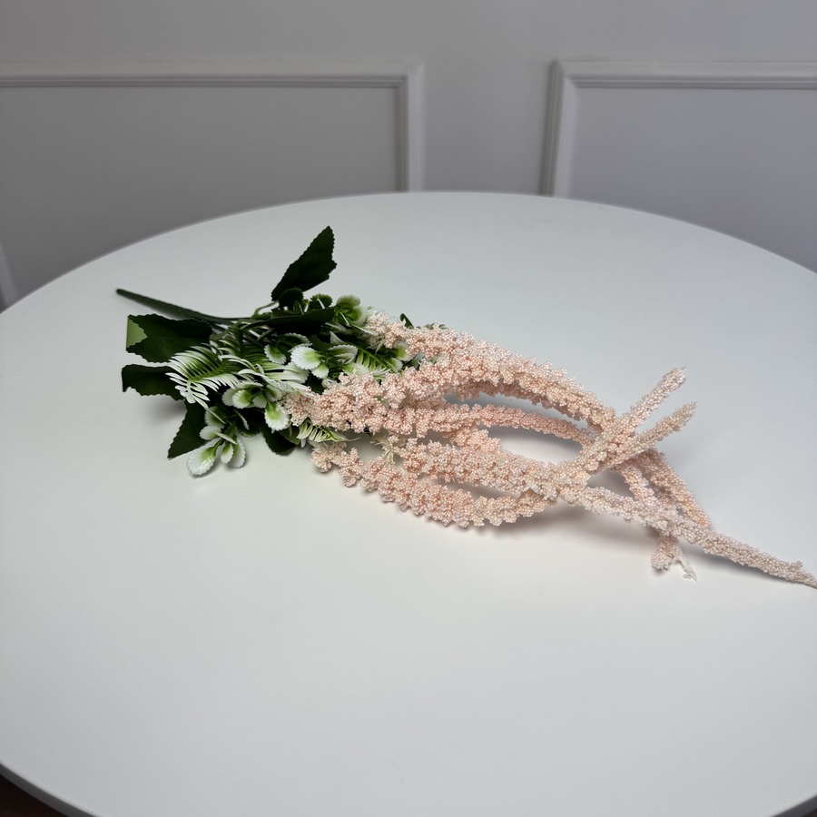 Ветка амаранта искусственная 5шт/уп. Цвет: светло розовый