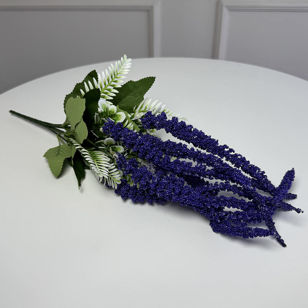 Ветка амаранта искусственная 5шт/уп. Цвет: фиолетовый