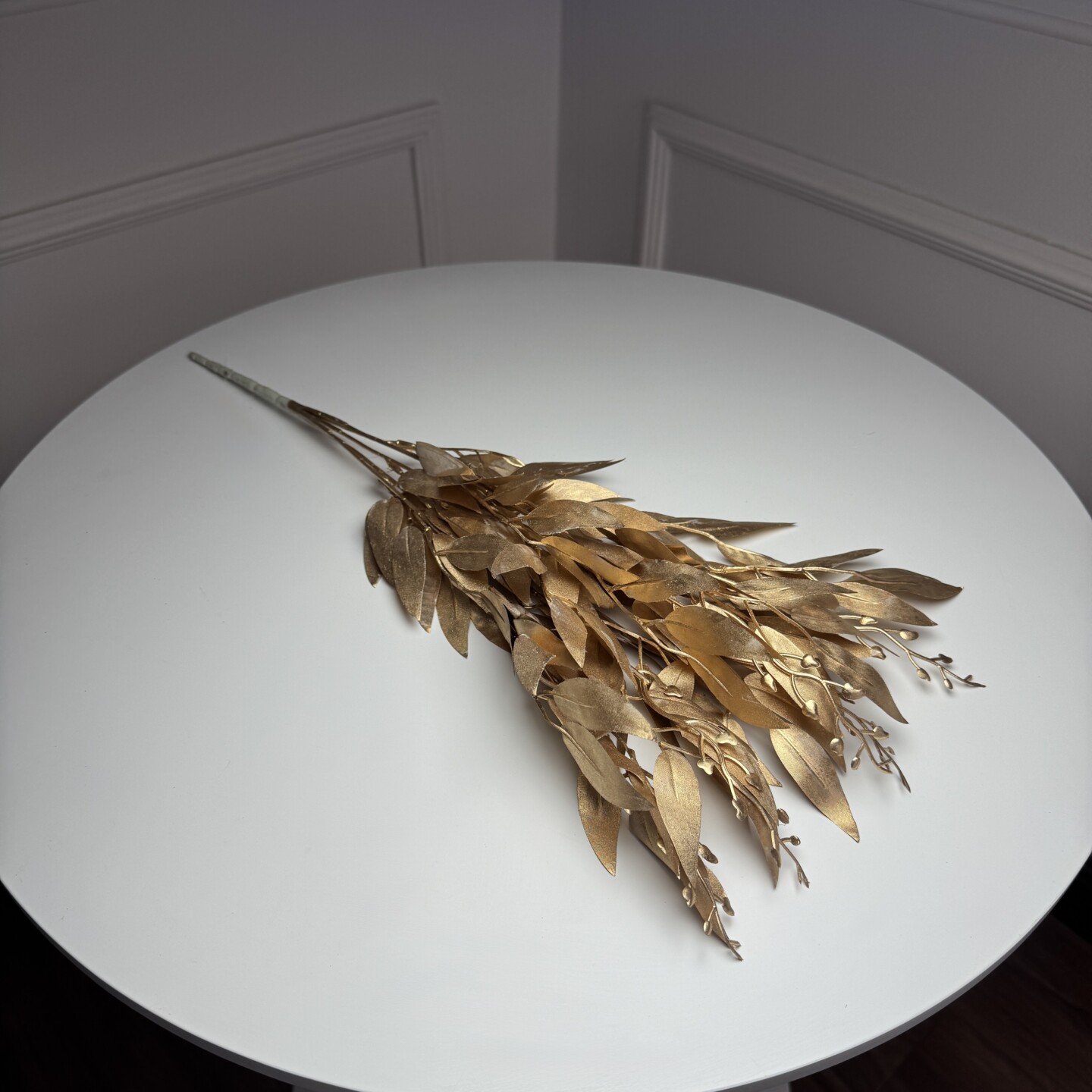 Рускус букет искусственный, В-55 см 5шт/уп. Цвет: золотой