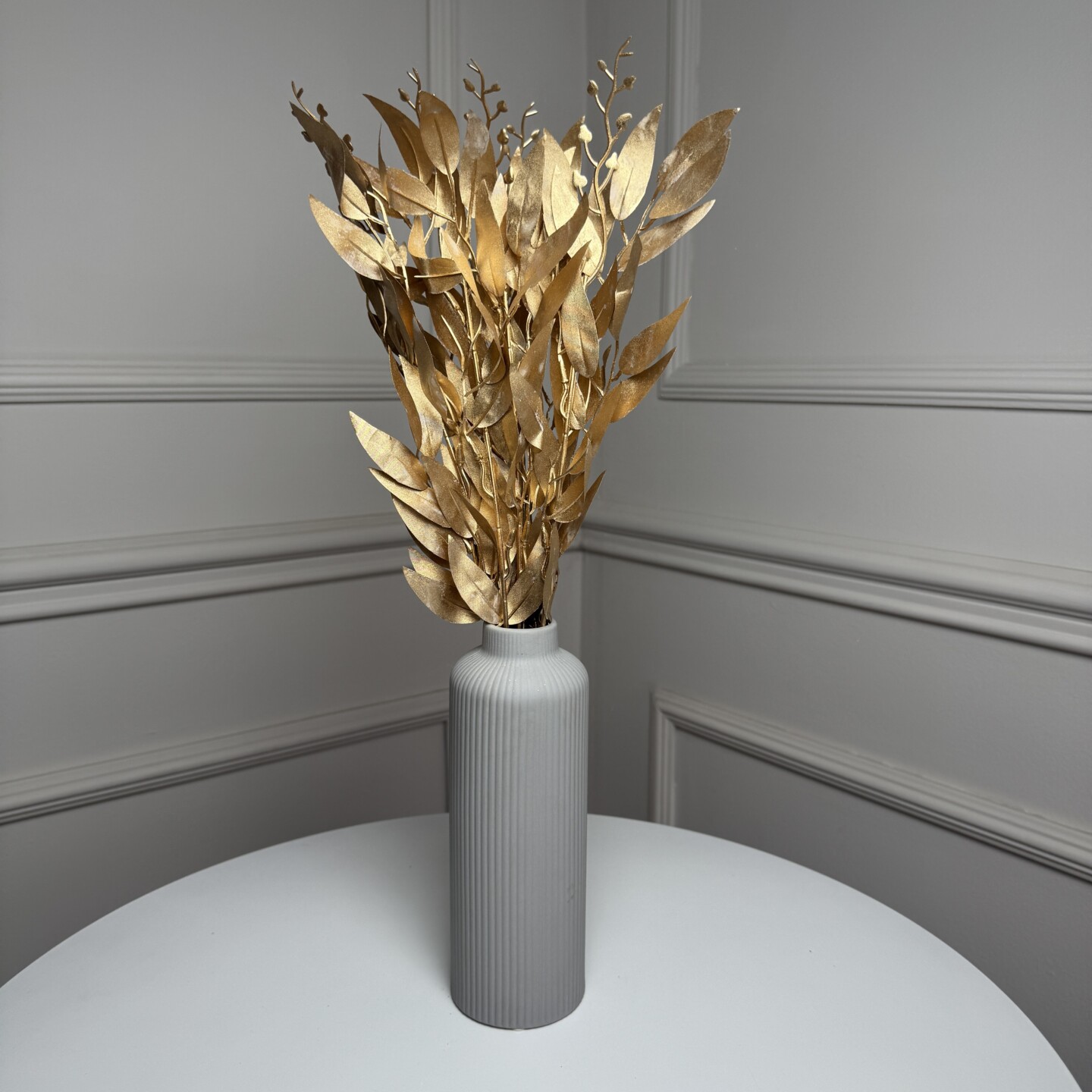 Рускус букет искусственный, В-55 см 5шт/уп. Цвет: золотой