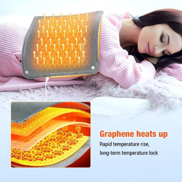 Универсальная электрогрелка от USB 30х50 см электрический термоковрик с подогревом для рук, ног и шеи