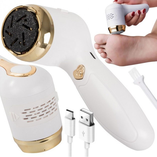 Пемза аккумуляторная для удаления грубой кожи стоп Foot Grinder Y2023 для пяток с usb-кабелем
