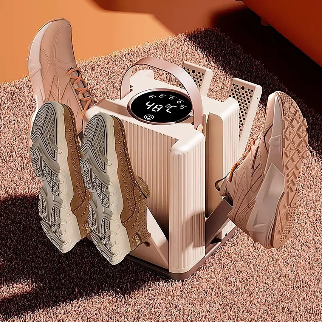 Электросушилка для обуви от сети на 3 пары / Сушилка с УФ-дезинфекцией и таймером / Сушилка обуви