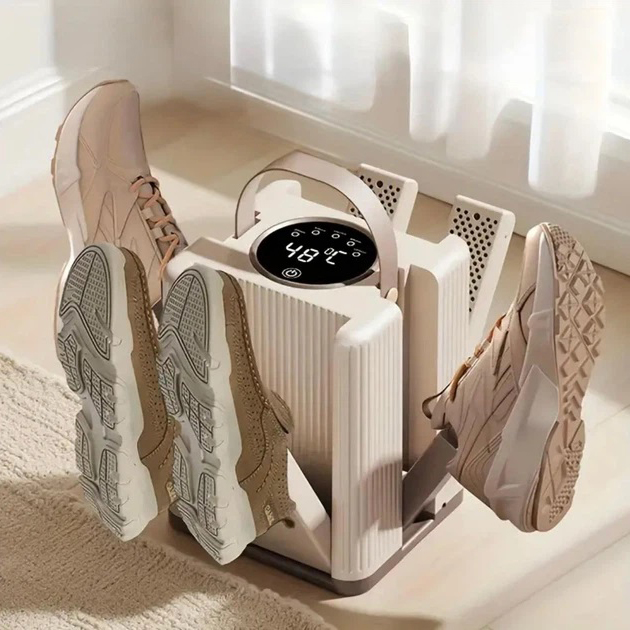 Электросушилка для обуви от сети на 3 пары / Сушилка с УФ-дезинфекцией и таймером / Сушилка обуви