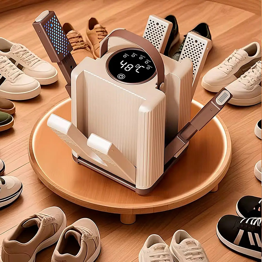 Электросушилка для обуви от сети на 3 пары / Сушилка с УФ-дезинфекцией и таймером / Сушилка обуви