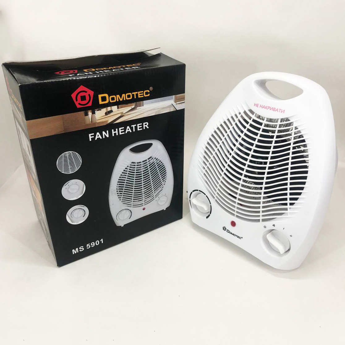 Обогреватель тепловентилятор (дуйка) Domotec MS-5901, Ветродуйка обогреватель, Электрическая дуйка, 2 квт
