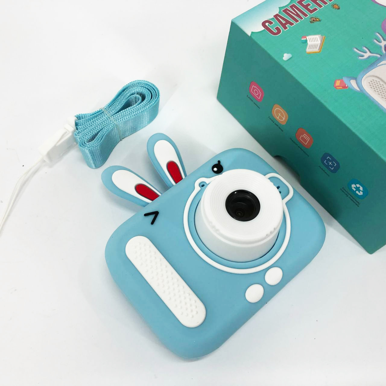 Детский цифровой фотоаппарат X900 Rabbit. Цвет: голубой