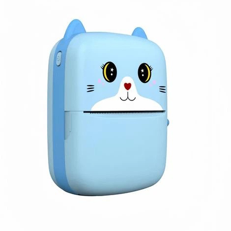 Портативный детский термопринтер с Bluetooth A8 Cat мини принтер для телефона Blue