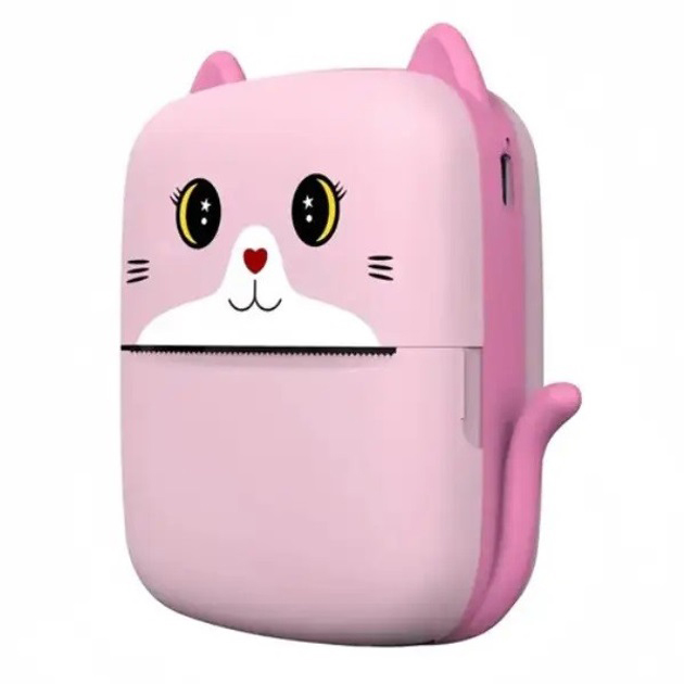 Портативный детский термопринтер с Bluetooth A8 Cat мини принтер для телефона Pink