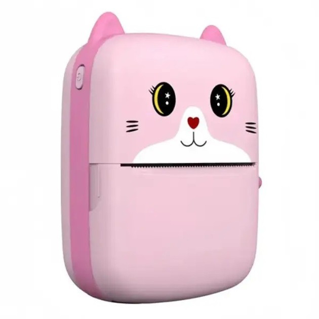 Портативный детский термопринтер с Bluetooth A8 Cat мини принтер для телефона Pink