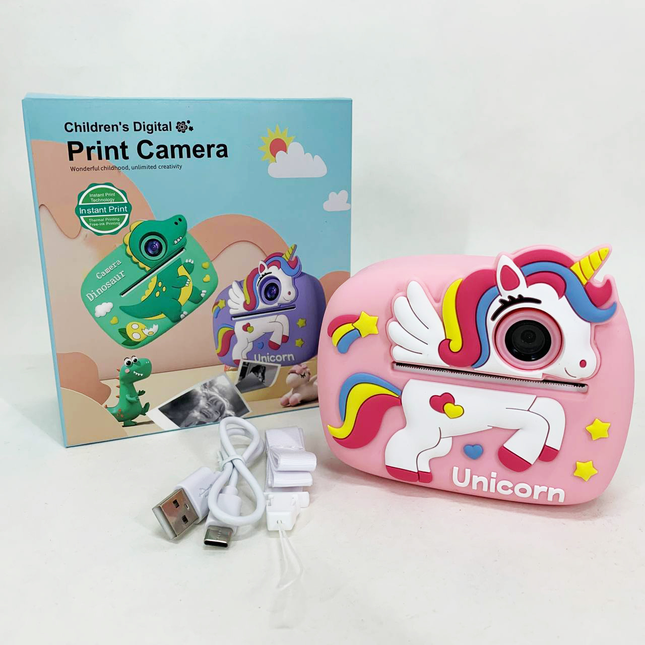 Детский фотоаппарат мгновенной печати D1-A Pink