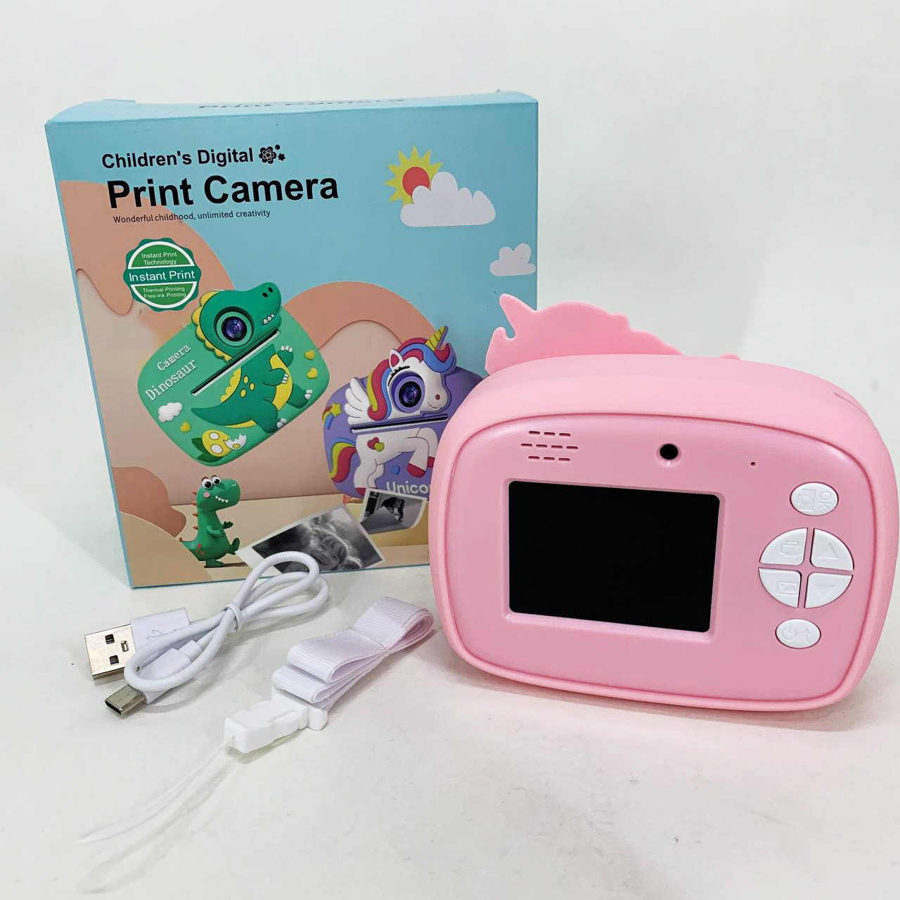 Детский фотоаппарат мгновенной печати D1-A Pink