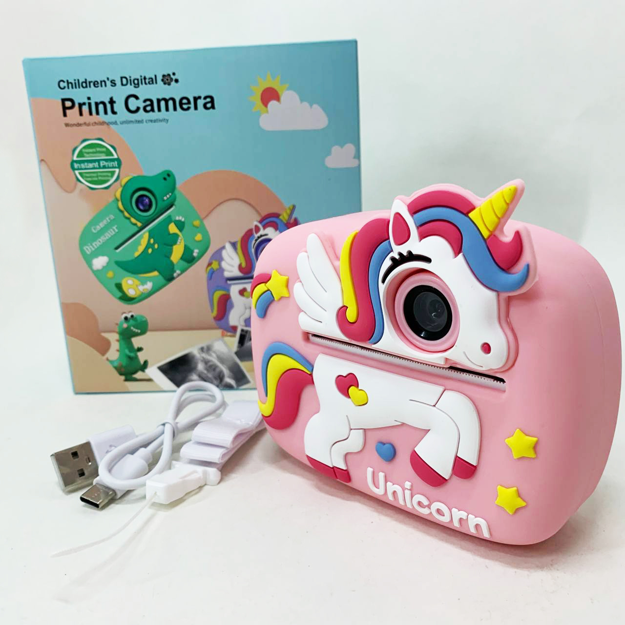 Детский фотоаппарат мгновенной печати D1-A Pink