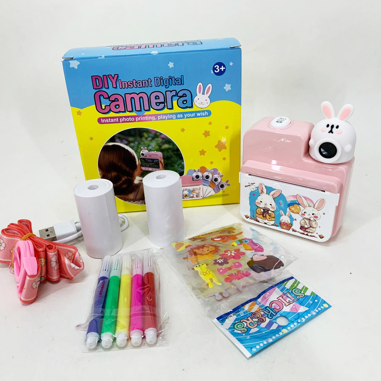 Детский фотоаппарат мгновенной печати JD30 PINK