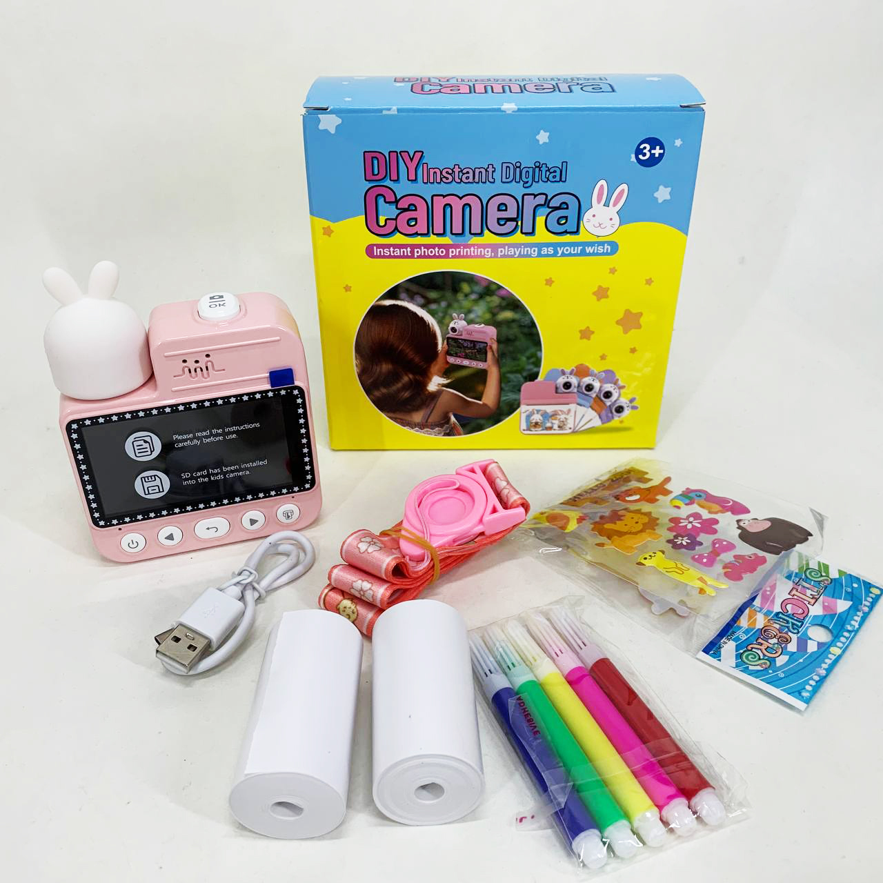 Детский фотоаппарат мгновенной печати JD30 PINK