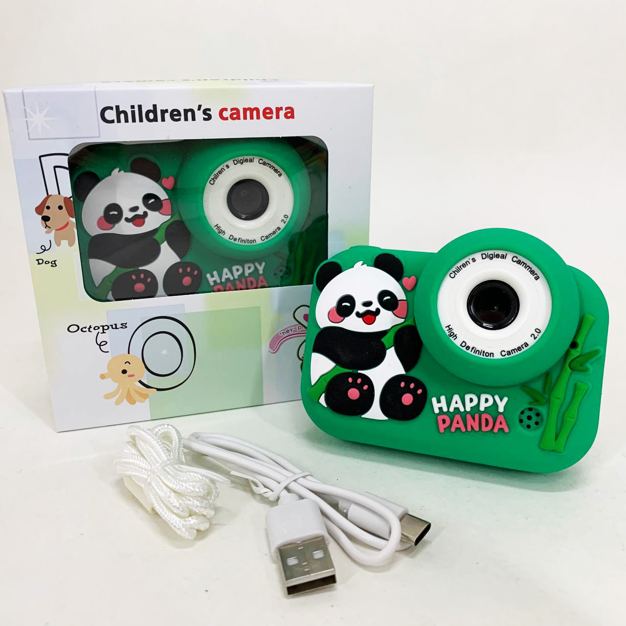 Детский фотоаппарат Панда Green