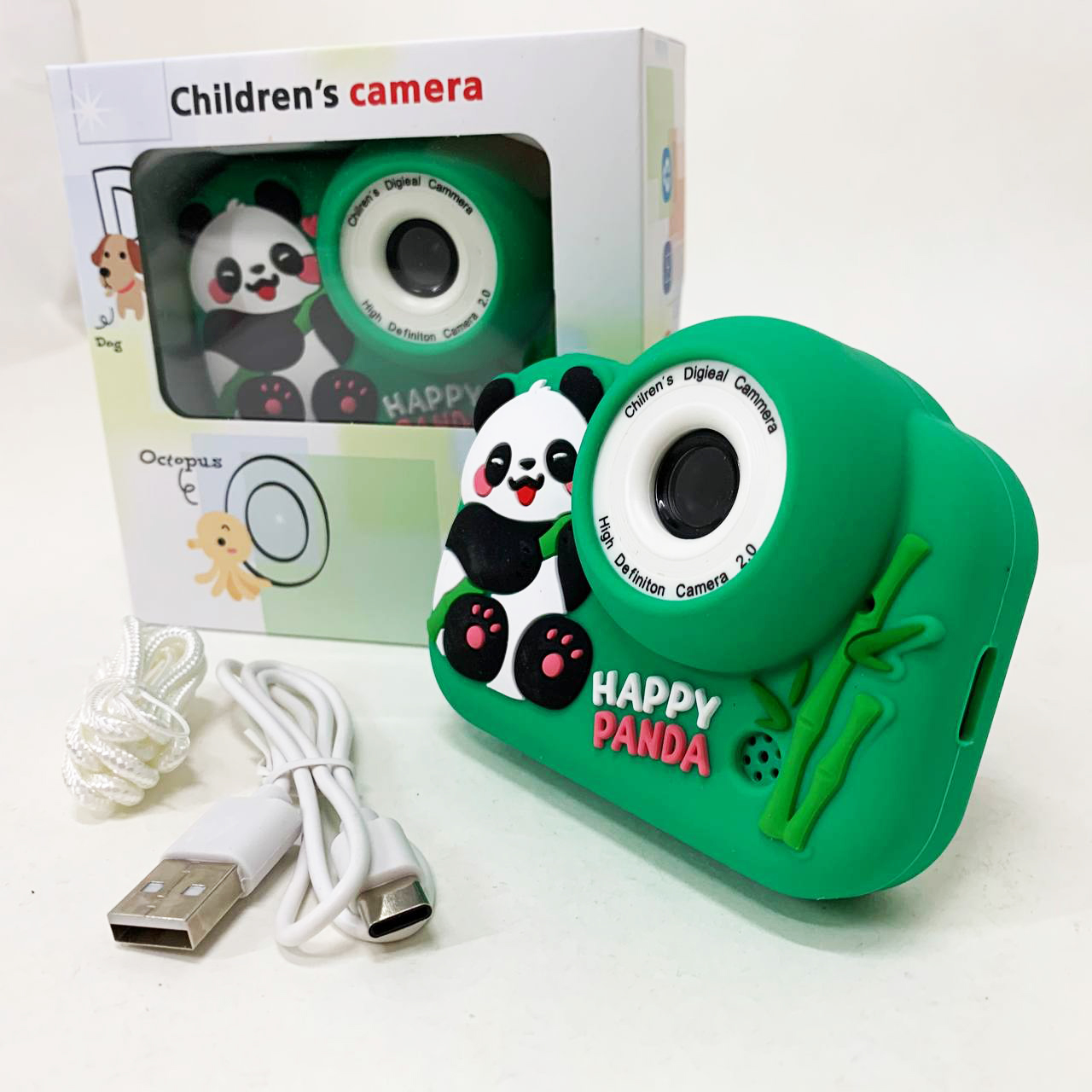 Детский фотоаппарат Панда Green