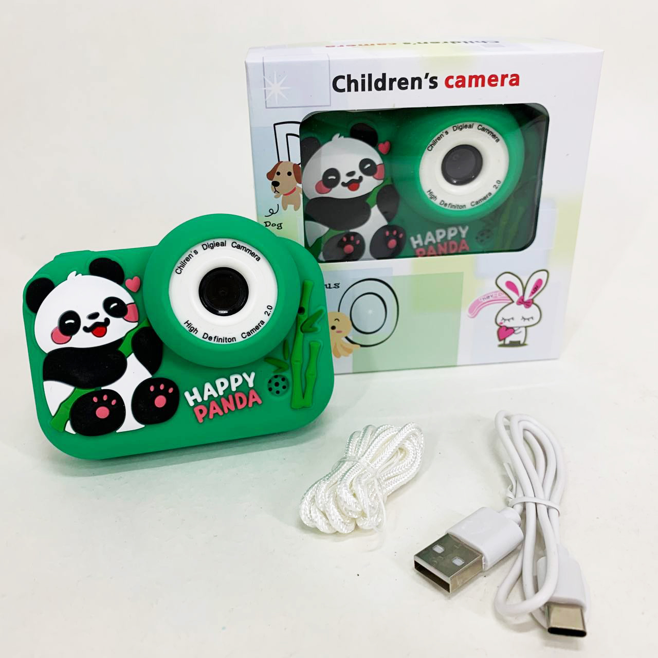 Детский фотоаппарат Панда Green