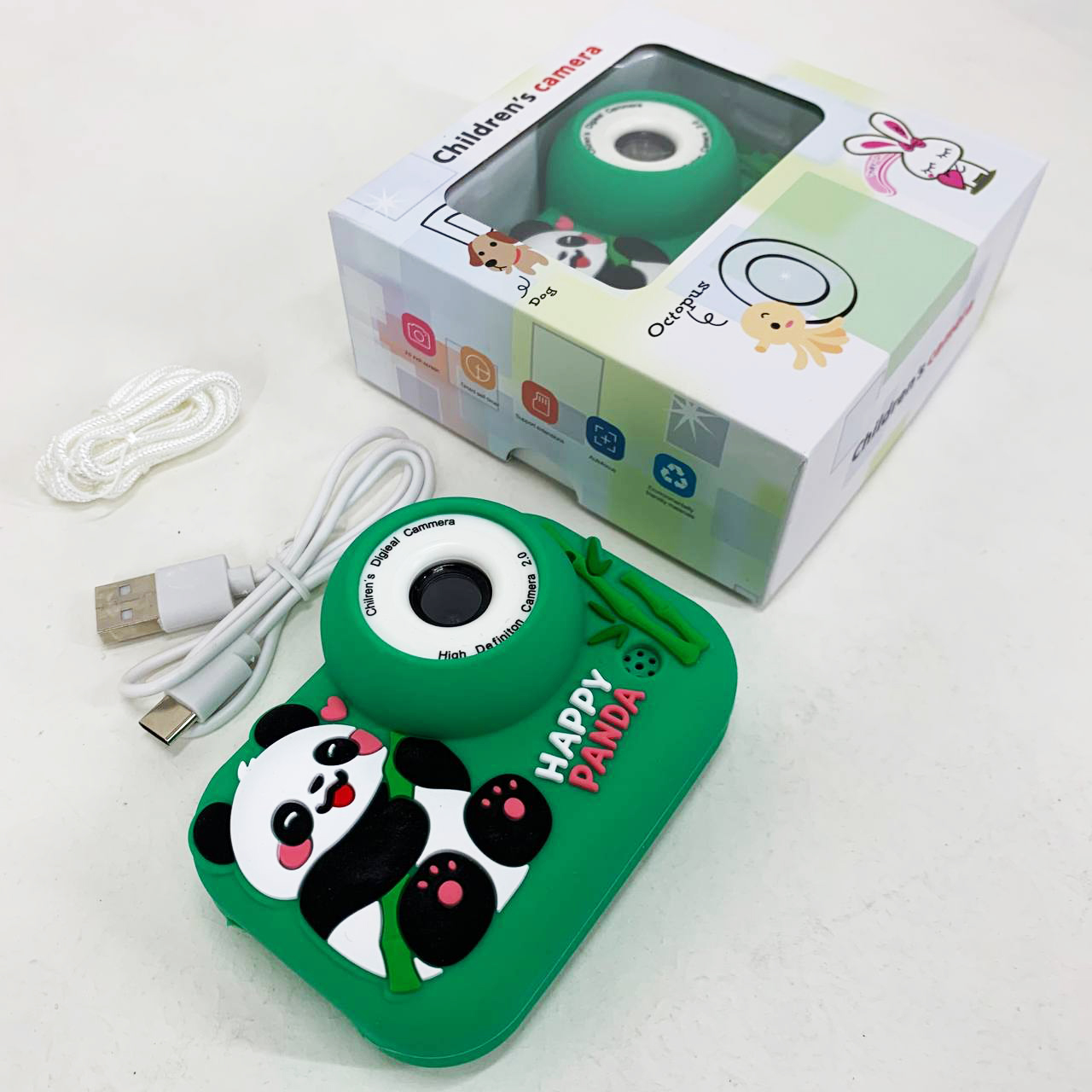 Детский фотоаппарат Панда Green