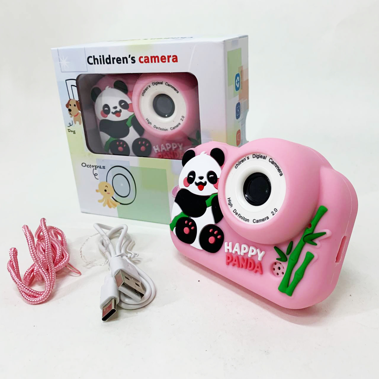 Детский фотоаппарат Панда Pink