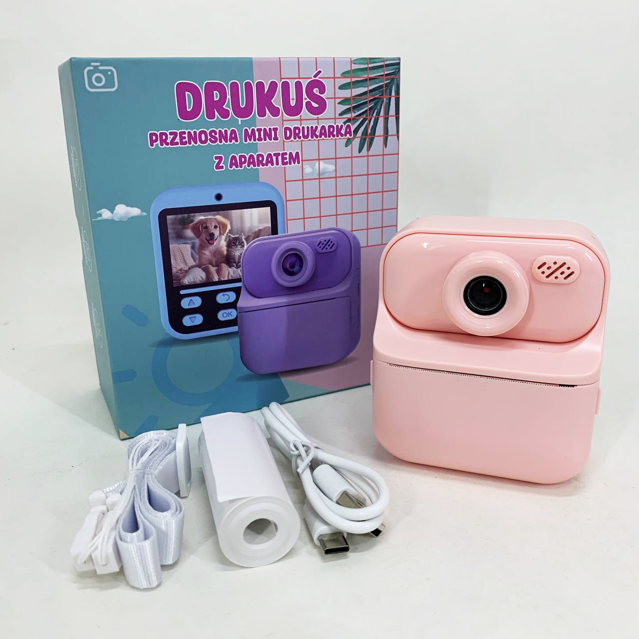 Детский фотоаппарат мгновенной печати S1 Pink