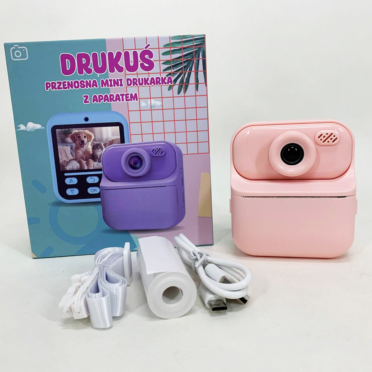 Детский фотоаппарат мгновенной печати S1 Pink