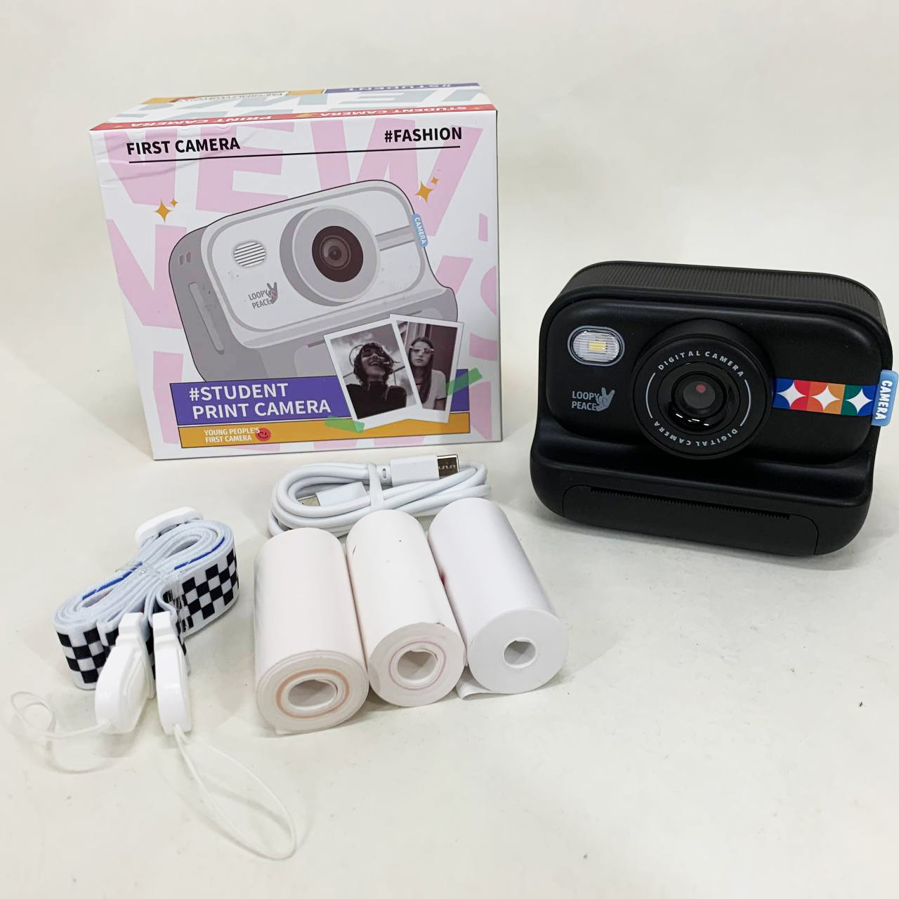 Детский фотоаппарат мгновенной печати S9 BLACK