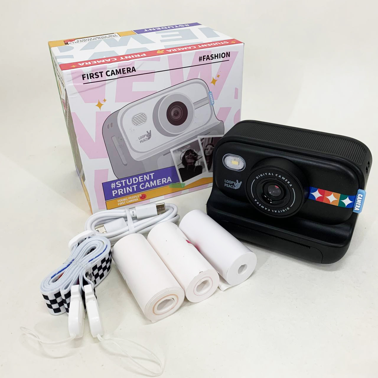 Детский фотоаппарат мгновенной печати S9 BLACK