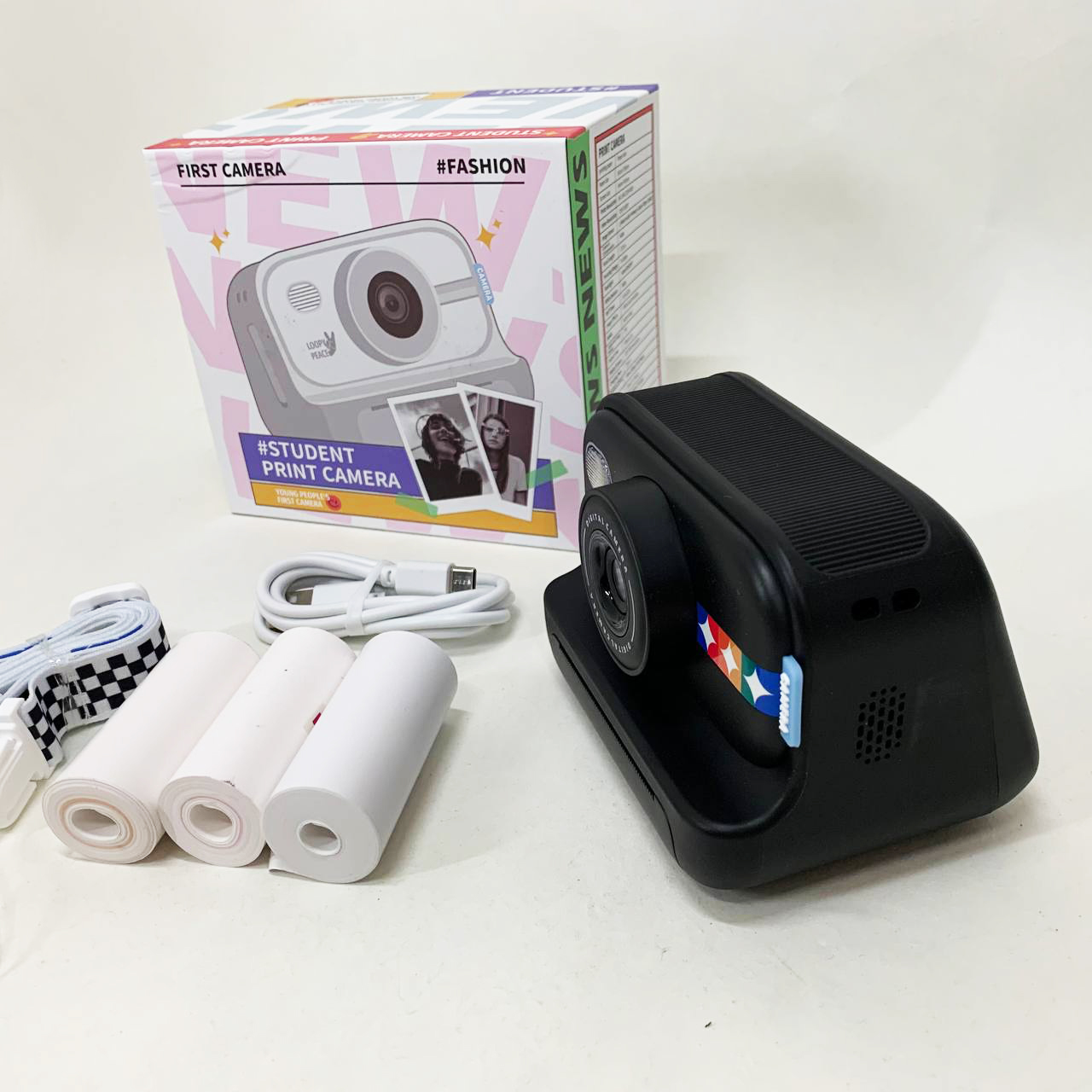 Детский фотоаппарат мгновенной печати S9 BLACK