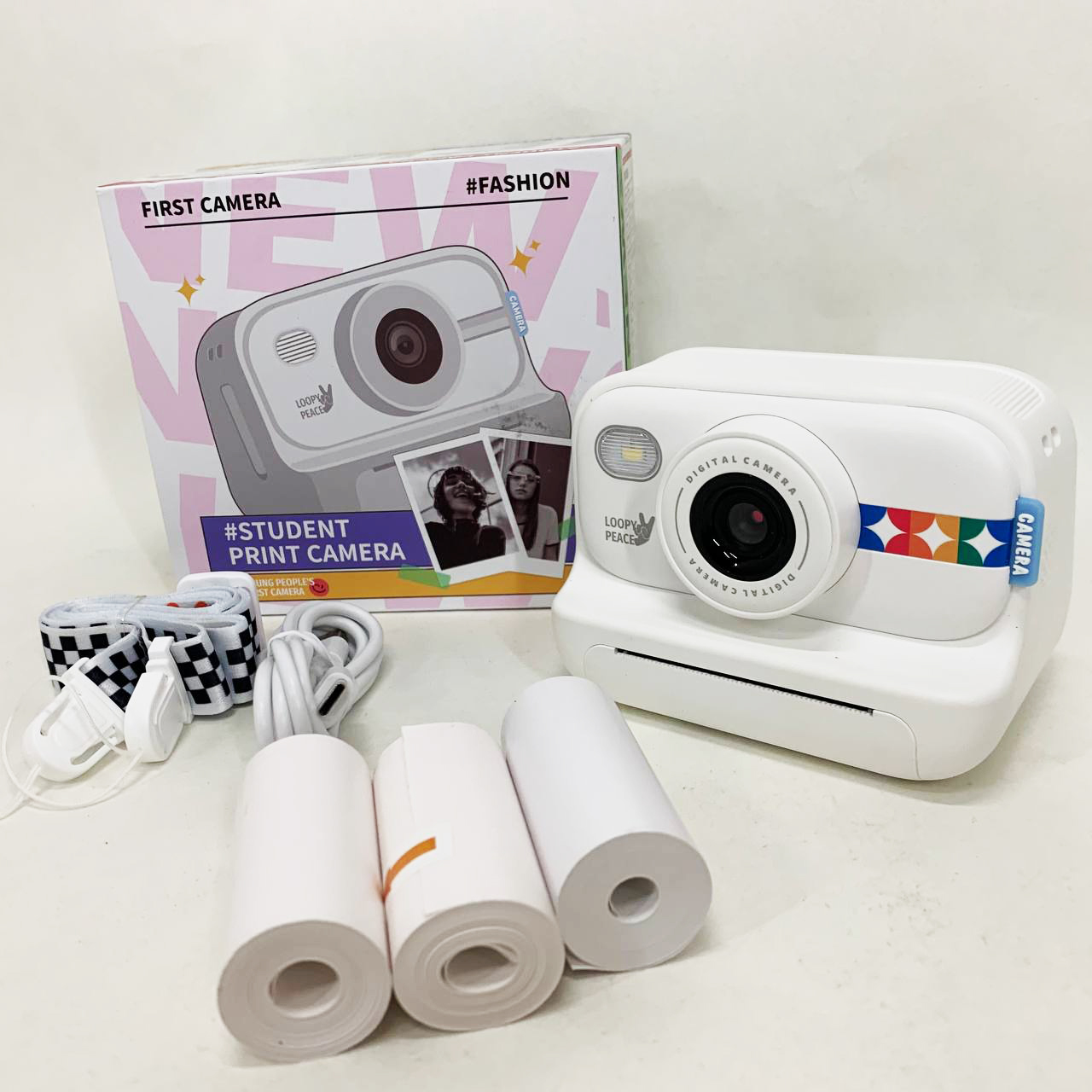 Детский фотоаппарат мгновенной печати S9 WHITE