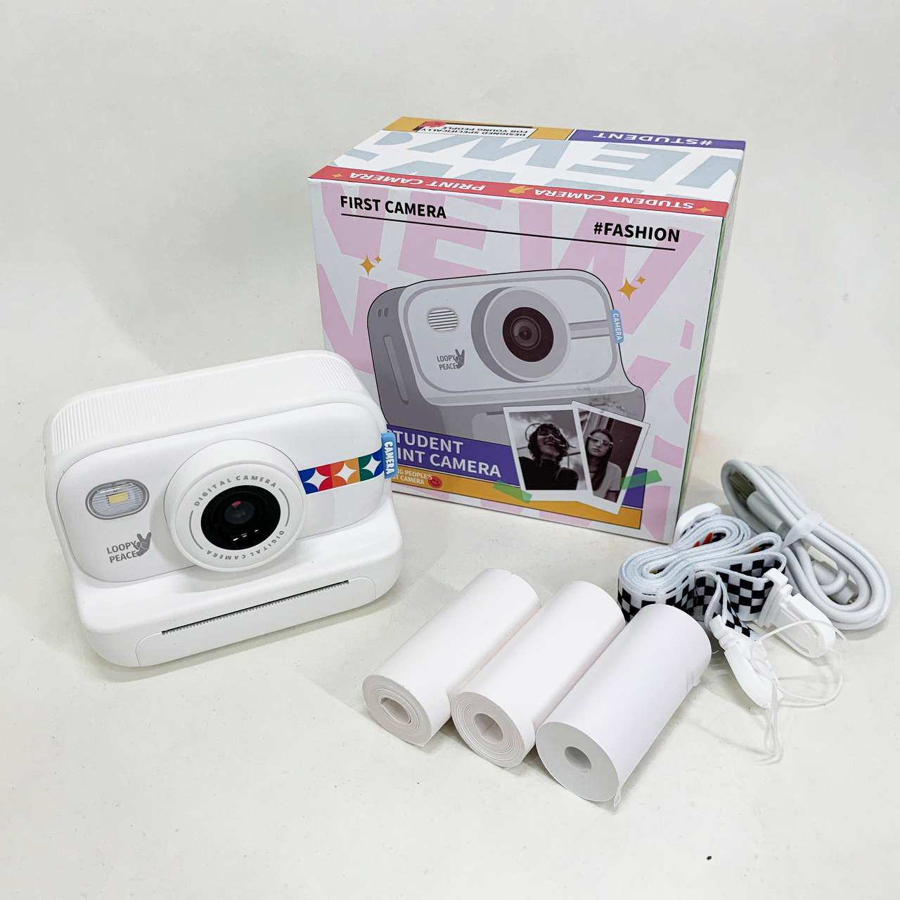 Детский фотоаппарат мгновенной печати S9 WHITE