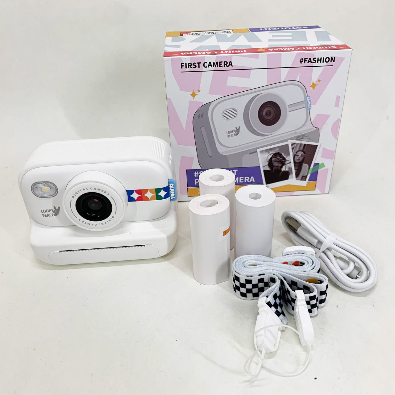 Детский фотоаппарат мгновенной печати S9 WHITE