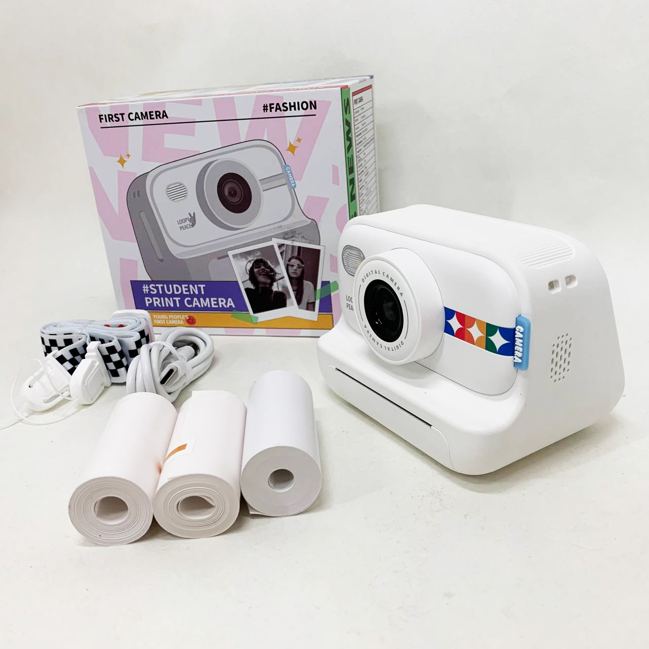 Детский фотоаппарат мгновенной печати S9 WHITE