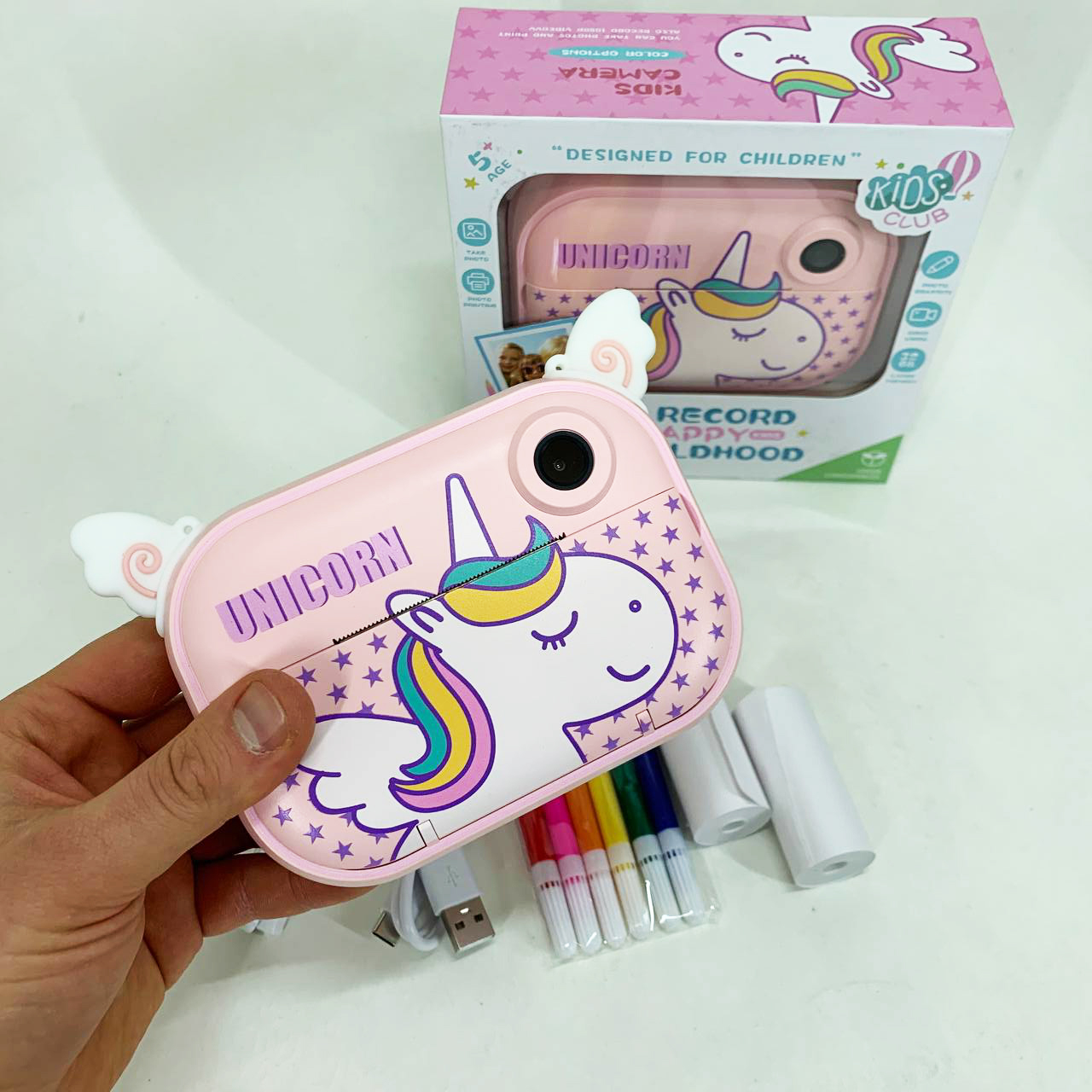 Детская цифровая камера c моментальной печатью YT008 PINK