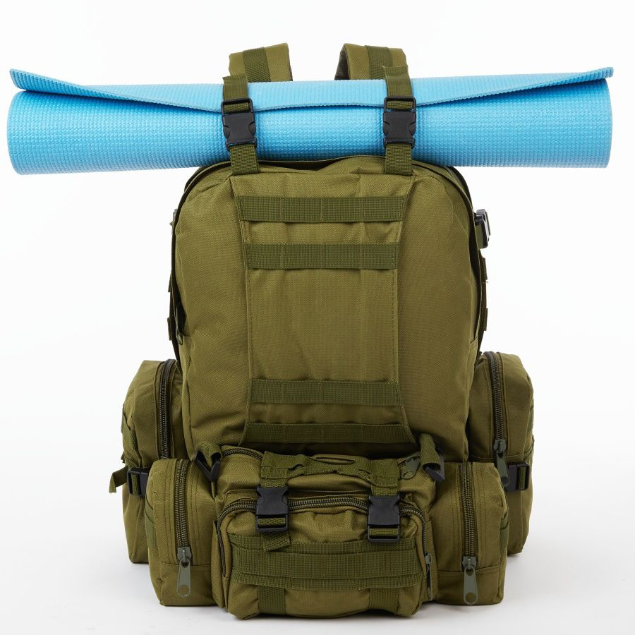 Рюкзак тактический 55л с 3-мя подсумками! Качественный штурмовой для похода путешествий большой рюкзак баул