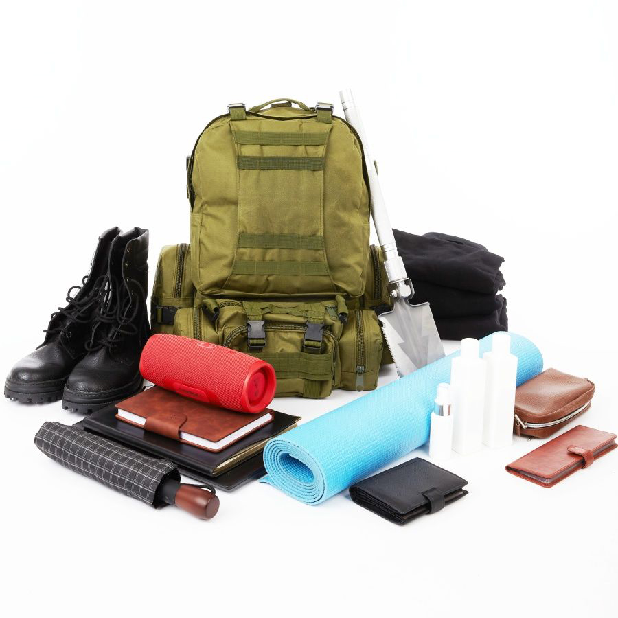 Рюкзак тактический 55л с 3-мя подсумками! Качественный штурмовой для похода путешествий большой рюкзак баул