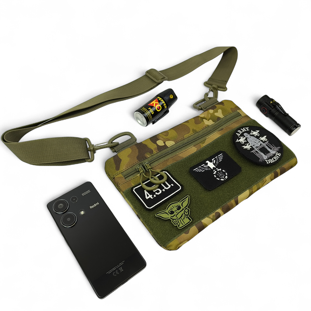 Молодежная тактическая сумка для патчей на плечо с 4 карманами multicam