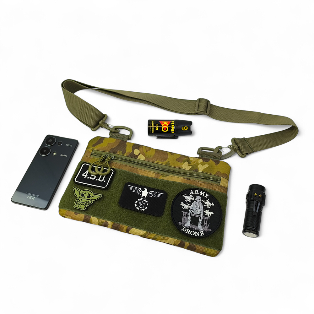 Молодежная тактическая сумка для патчей на плечо с 4 карманами multicam